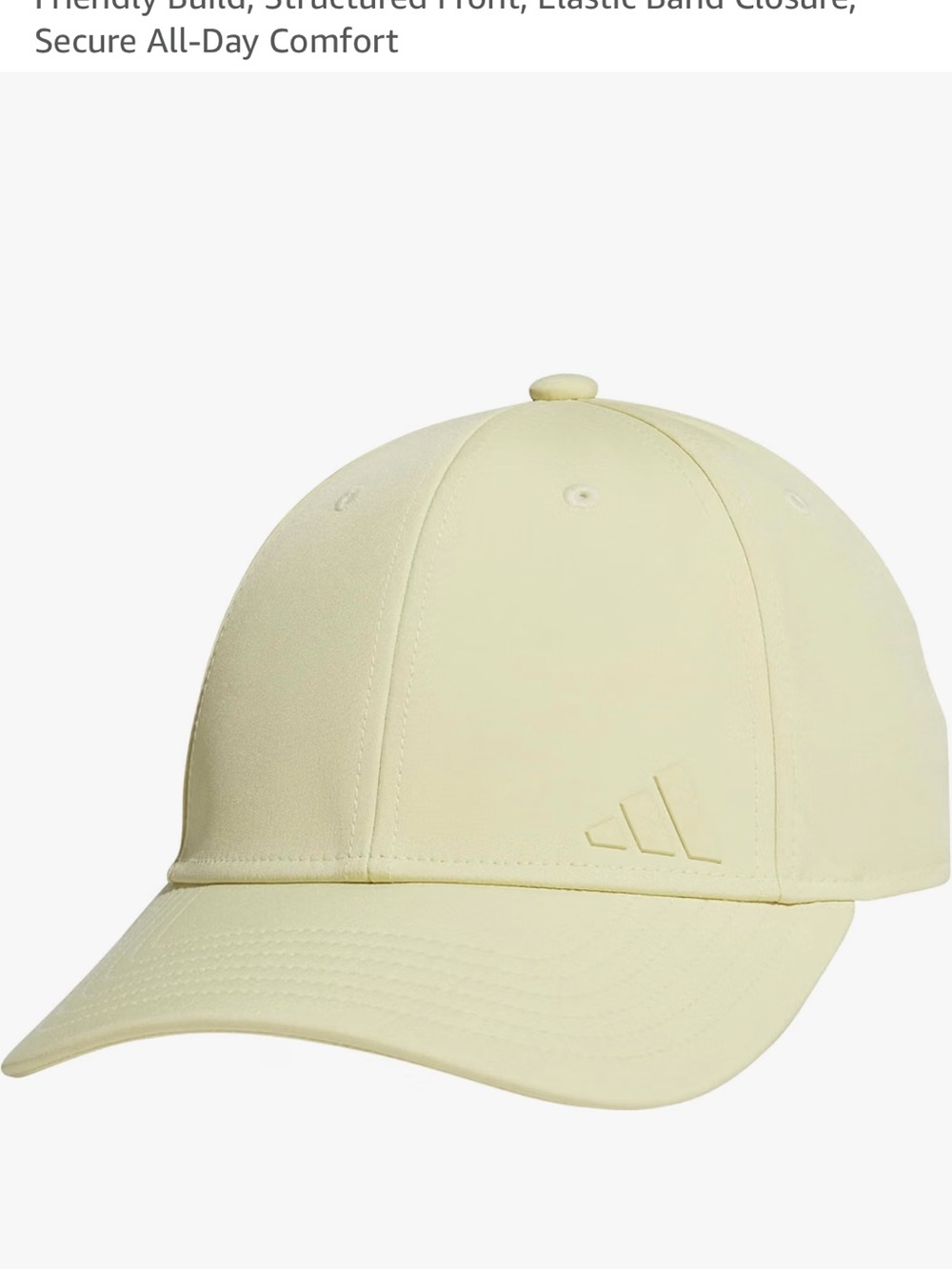 adidas Women’s Light Yellow Performance Baseball Cap